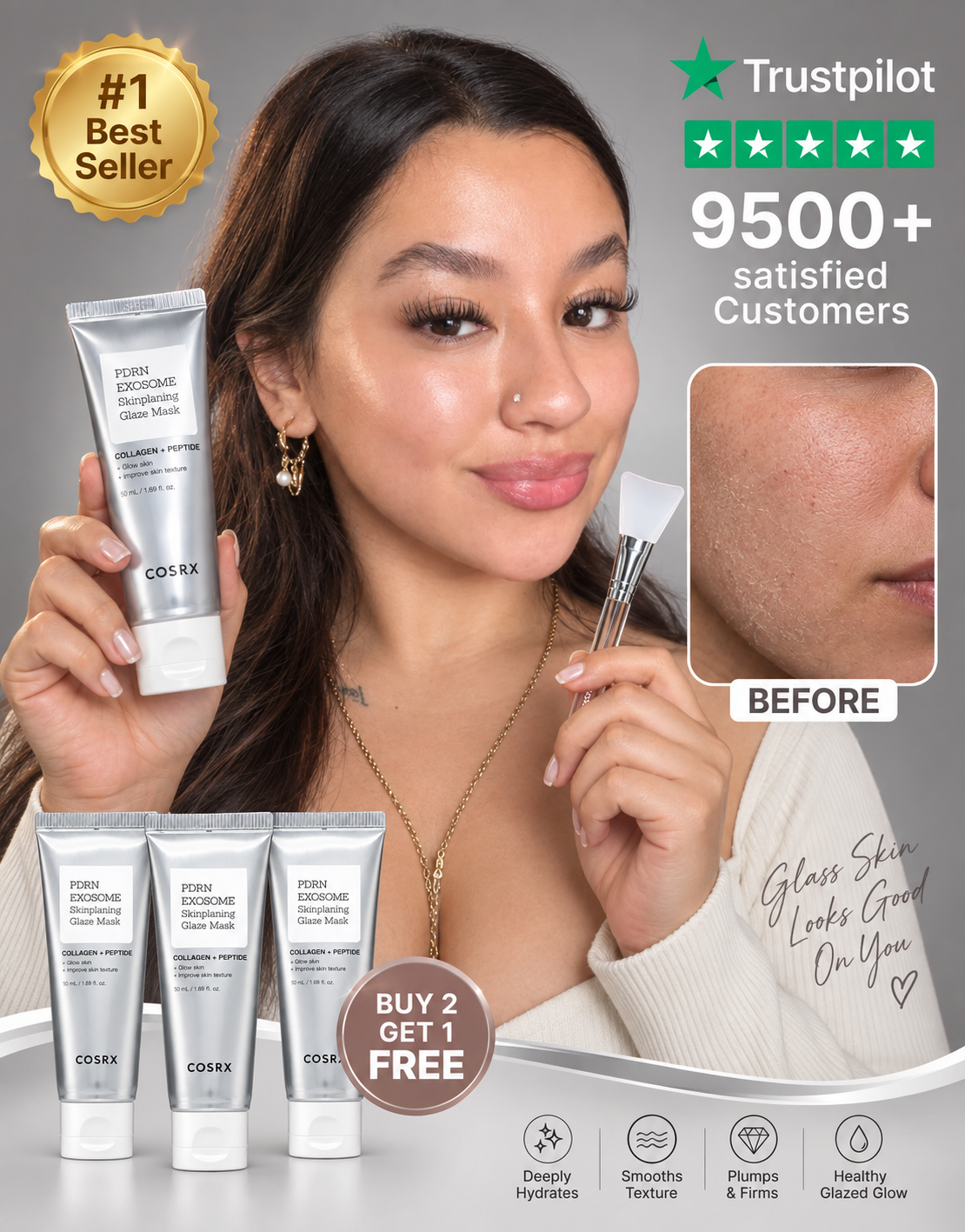 Glazed Skin in One Use