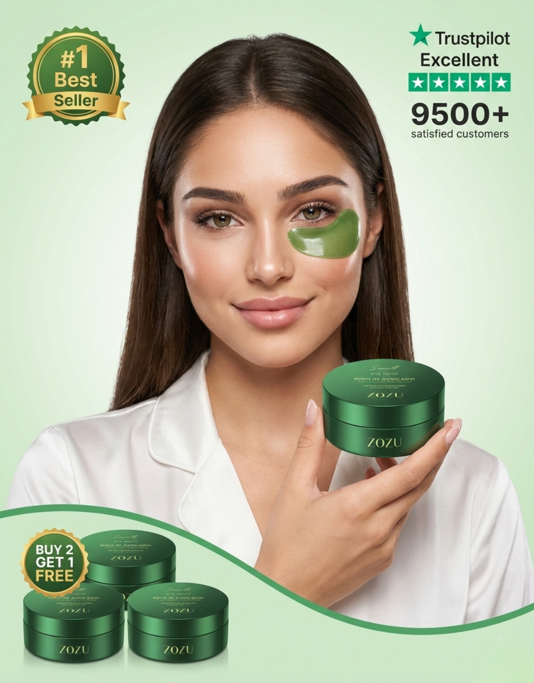 Instant Depuffing Avocado Eye Masks